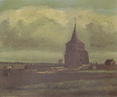 Vincent Van Gogh The old Tower of Nuenen with a Ploughman (nn04)